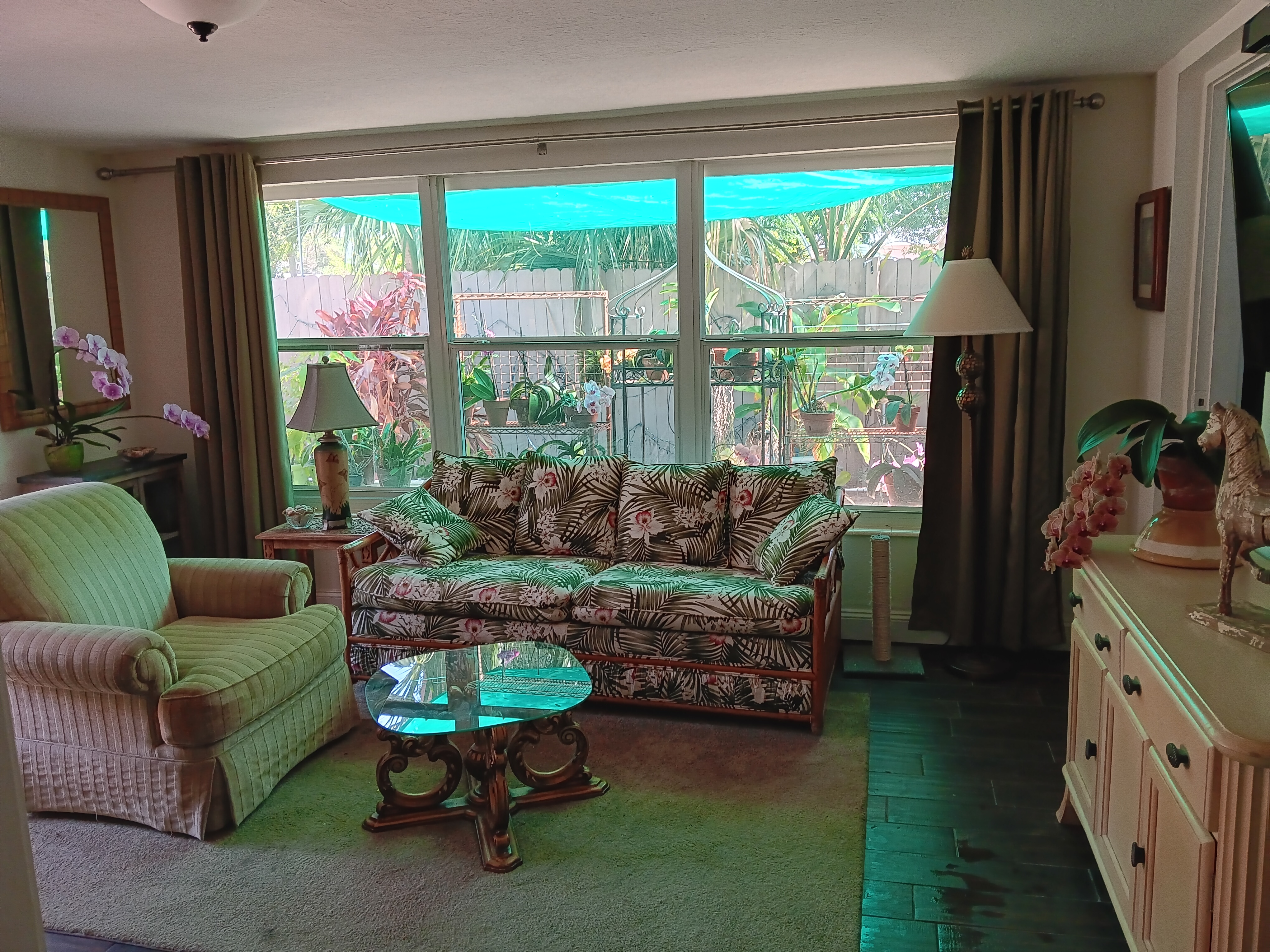 The livingroom seating for the 4k 50+inch TV